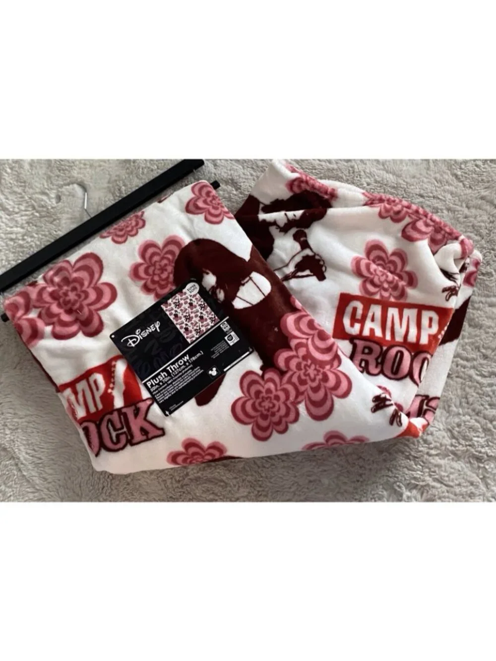 Disney Camp Rock Super Soft Plush Throw Blanket 50” X 70” Retro NEW